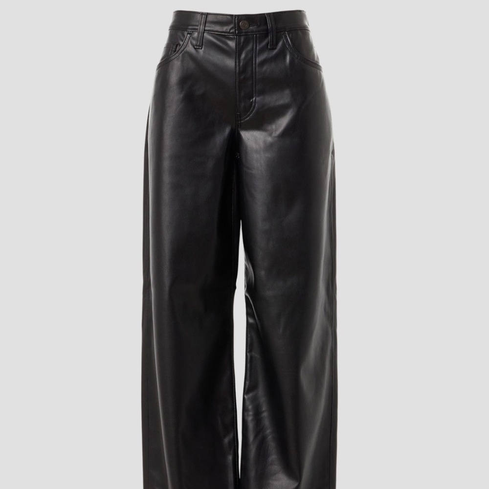Levi's Baggy Leather Pants in Faux Black Leather, 32